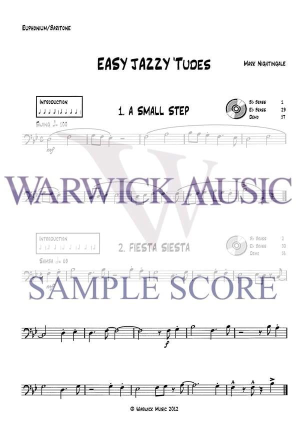Easy Jazzy 'Tudes bass clef and Backing Tracks